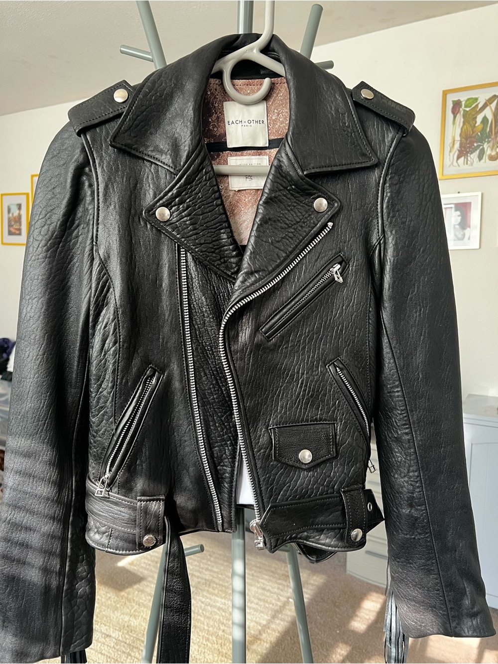 Each x Other Black Leather Moto Jacket - Picture 6 of 9